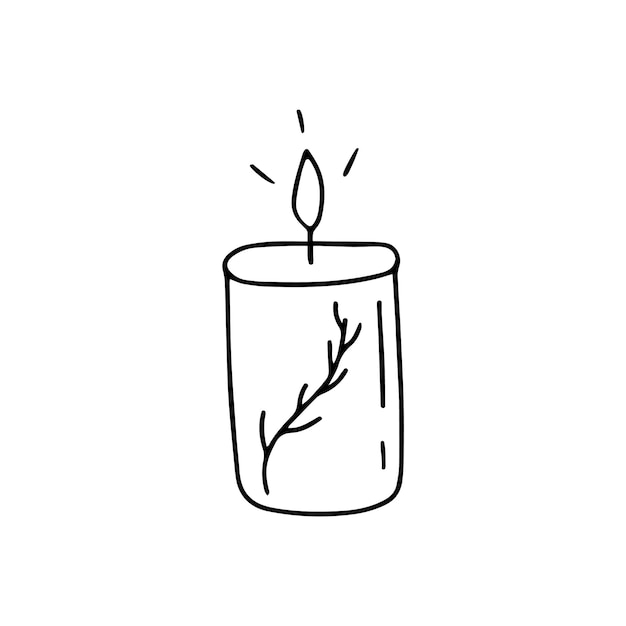 Ilustración de vector de vela de aroma