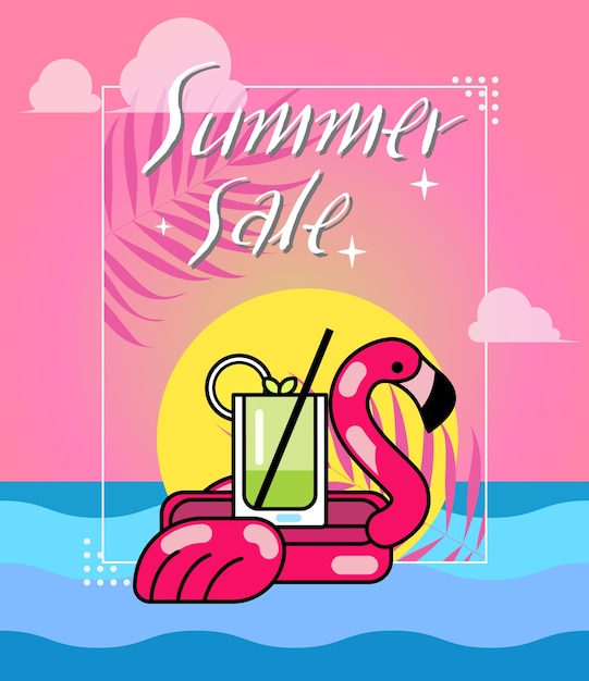 Ilustración de vector de la venta de verano