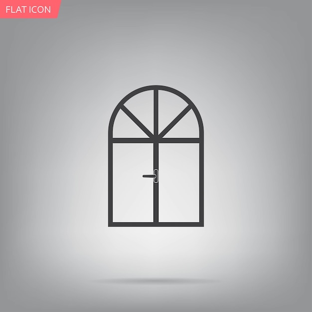 Ilustración de vector de ventana sobre fondo gris Eps 10