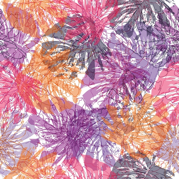 Ilustración de vector de verano Impresión plana de la selva