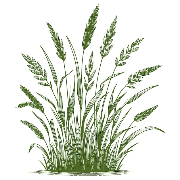 Ilustración del vector verde de arroz