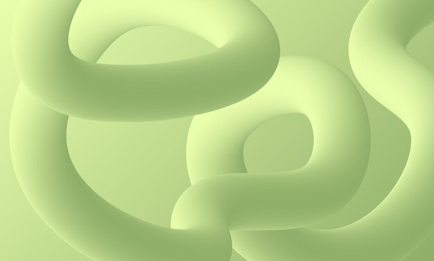 ilustración de vector verde de bolas 3d y tubería sobre fondo degradado