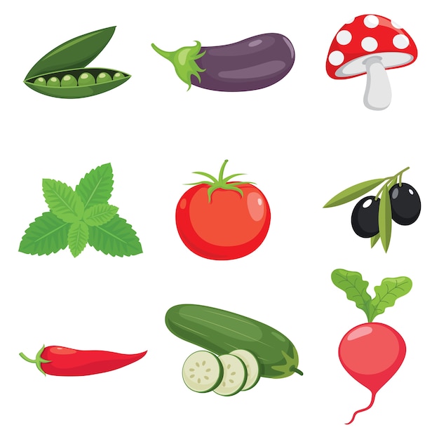 Vector ilustración de vector de verduras