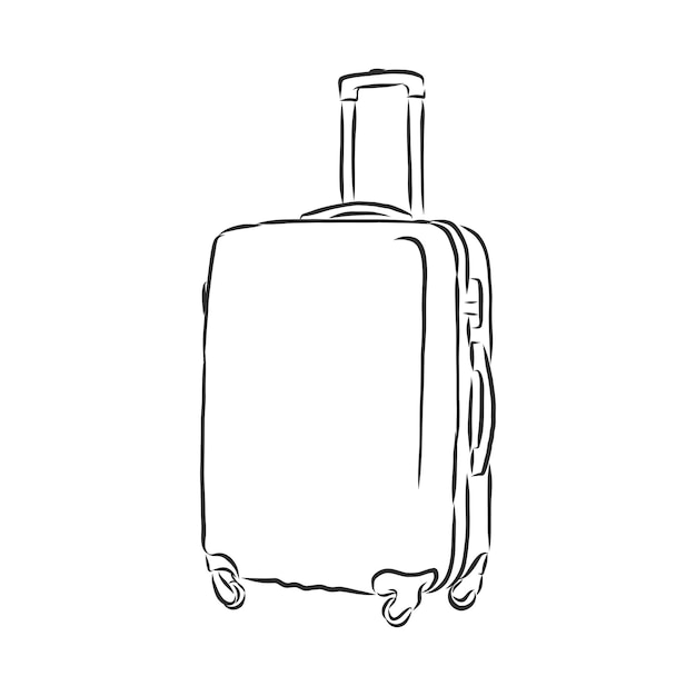 Ilustración de vector de viaje de maleta ilustración de dibujo de vector de maleta de estilo doodle