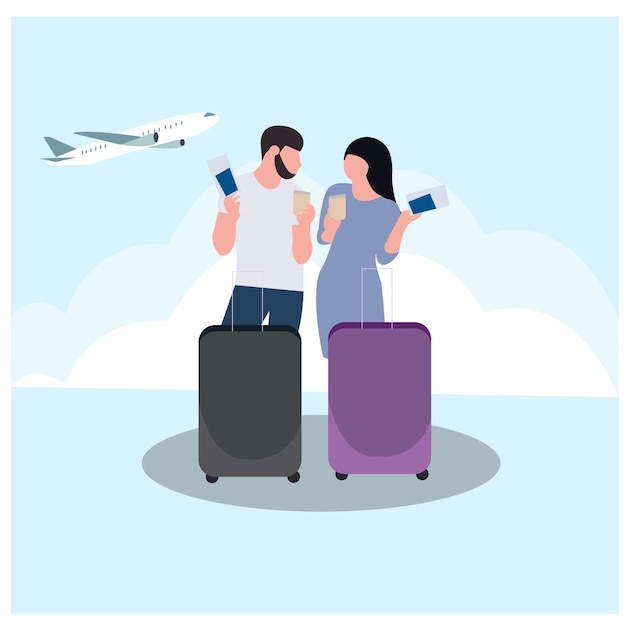Ilustración de vector de viaje
