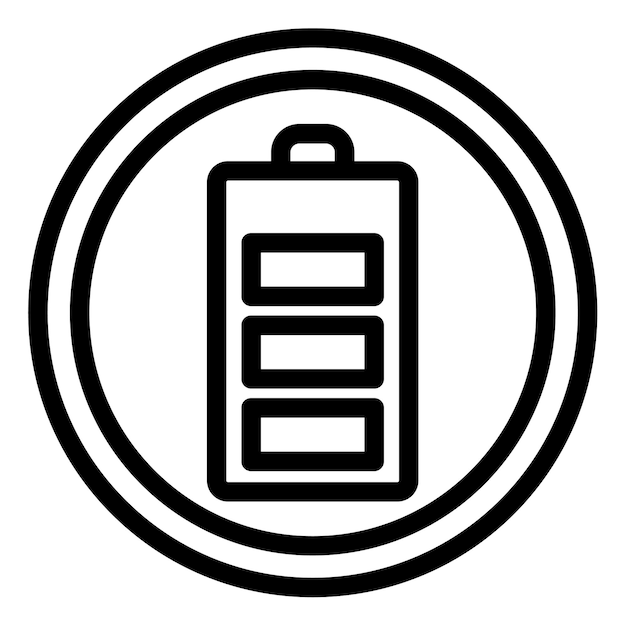 Ilustración del vector de la vida útil de la batería