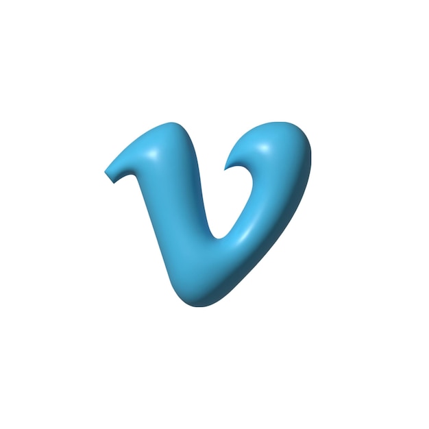 Ilustración de vector de Vimeo realista 3d