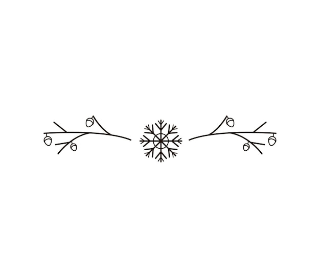 Ilustración de vector de viñeta de invierno