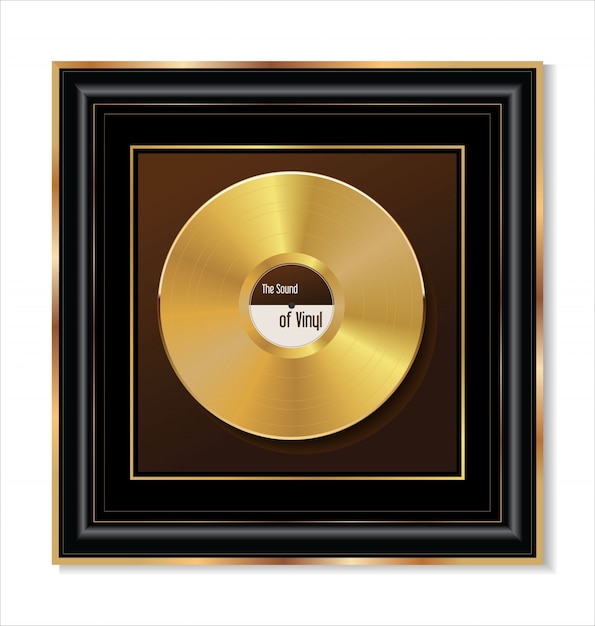 Ilustración de vector de vinilo de oro