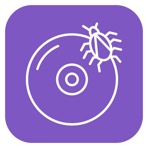 Ilustración del vector de virus del CD