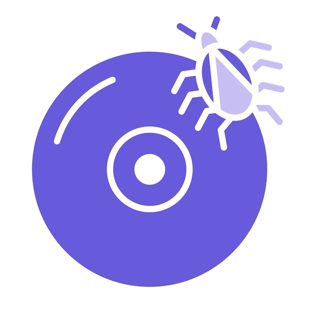 Ilustración del vector de virus del CD