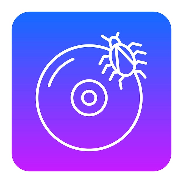 Ilustración del vector de virus del CD