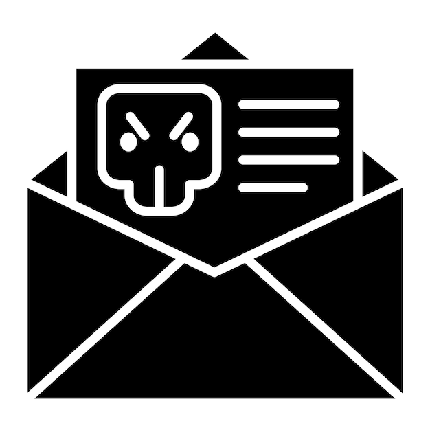 Ilustración del vector de virus de correo electrónico