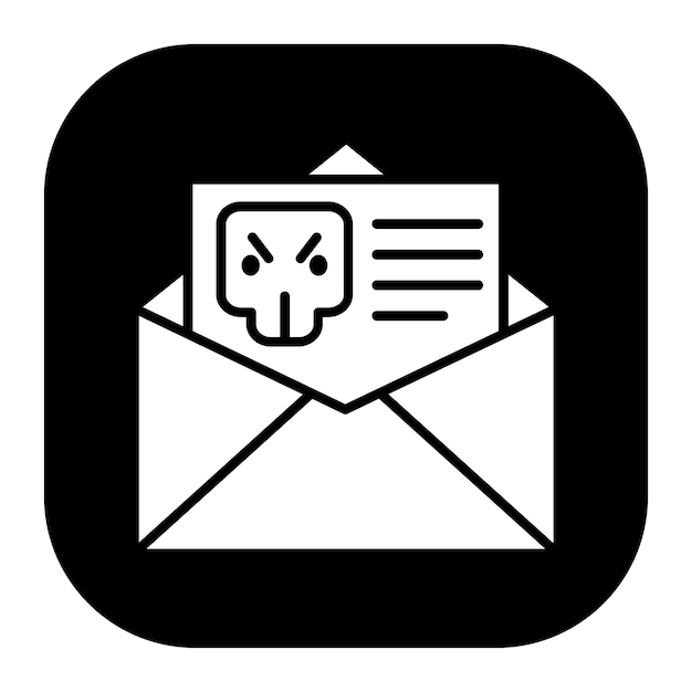 Ilustración del vector de virus de correo electrónico