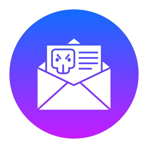 Ilustración del vector de virus de correo electrónico