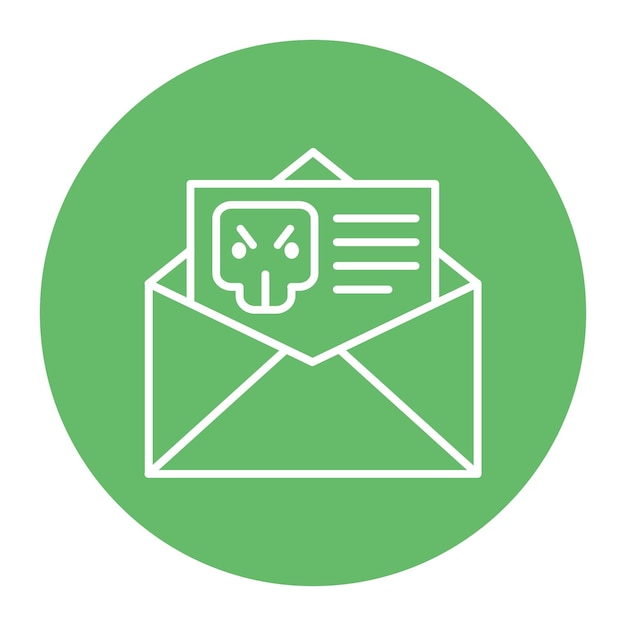 Ilustración del vector de virus de correo electrónico