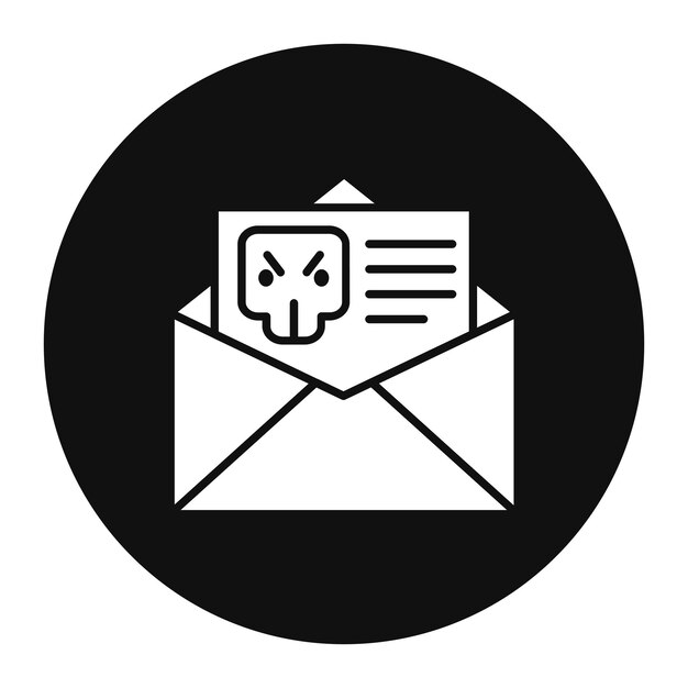 Ilustración del vector de virus de correo electrónico
