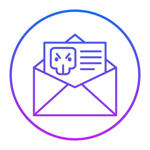 Ilustración del vector de virus de correo electrónico