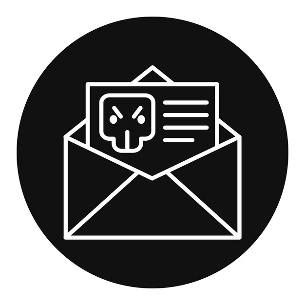 Ilustración del vector de virus de correo electrónico