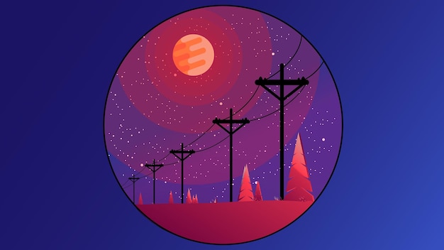 Ilustración de vector de vista de fantasía