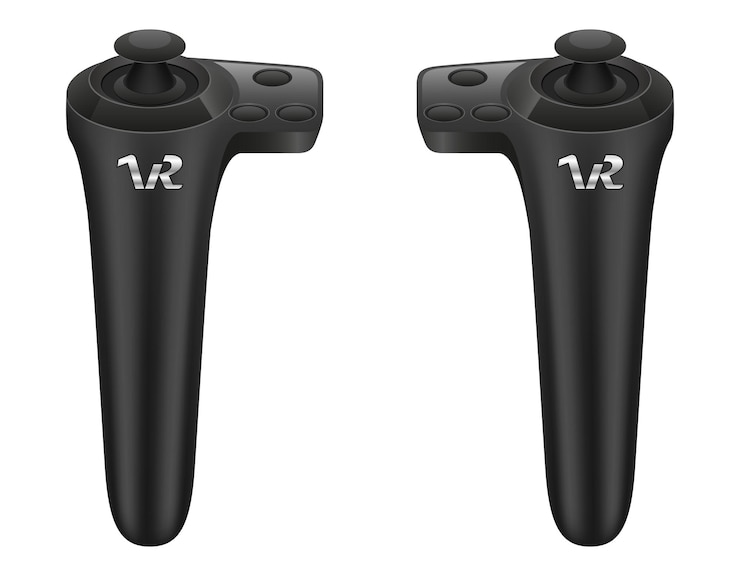 Vector ilustración de vector de vr de controlador de gafas de realidad virtual