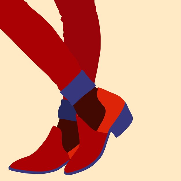 Ilustración de vector de zapatos femeninos simples