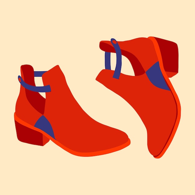 Ilustración de vector de zapatos femeninos simples