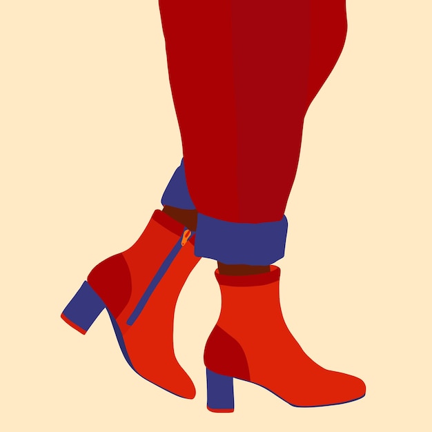 Ilustración de vector de zapatos femeninos simples
