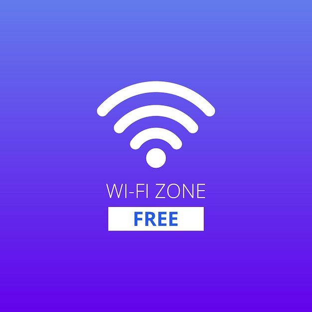 Vector ilustración de vector de zona wifi gratis