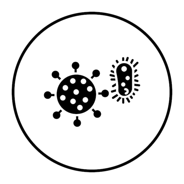 Ilustración de los vectores de las bacterias