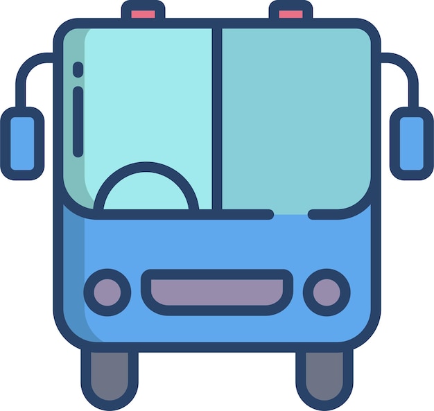 Ilustración de vectores de color lineal de bussolid