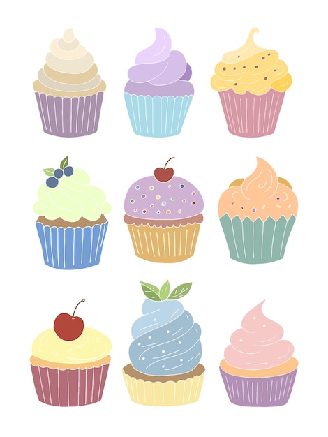 Vector ilustración de vectores de cupcake