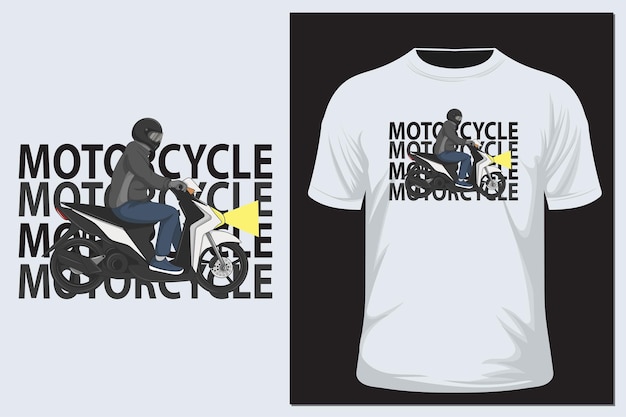 Ilustración de vectores de gráficos de camiseta de tipografía de motocicleta