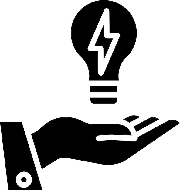 Ilustración de vectores de ideas sólidas y glifos