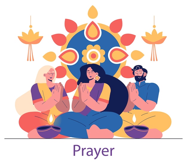Ilustración de vectores planos de Divali