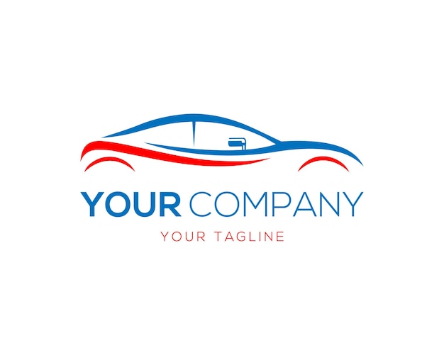 Ilustración de vectores de plantilla de diseño de logotipo de coche automotriz