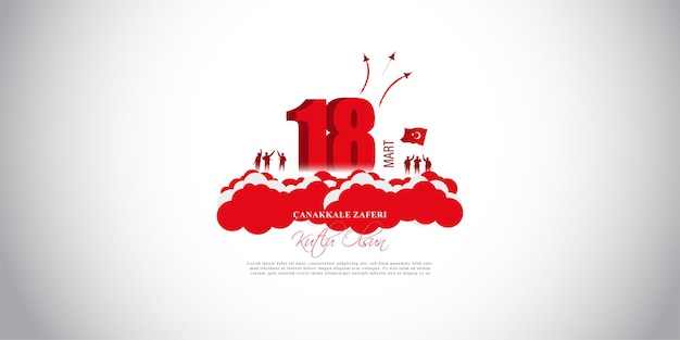 Ilustración vectorial para 18 Mart Canakkale Zaferi