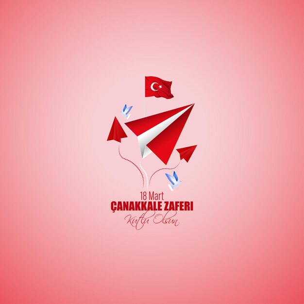 Ilustración vectorial para 18 Mart Canakkale Zaferi