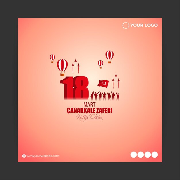 Ilustración vectorial para 18 Mart Canakkale Zaferi