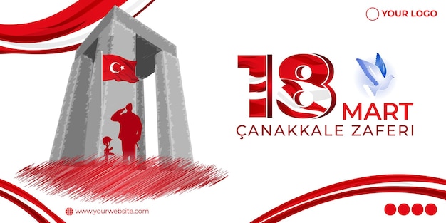 Ilustración vectorial para 18 Mart Canakkale Zaferi