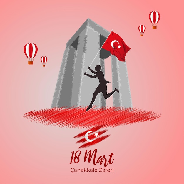 Ilustración vectorial para 18 Mart Canakkale Zaferi