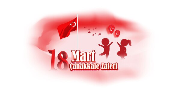 Ilustración vectorial para 18 mart Canakkale Zaferi