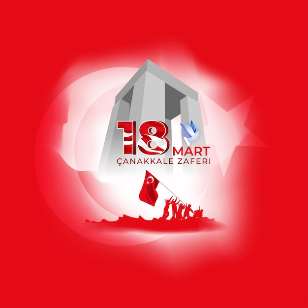 Ilustración vectorial para 18 mart Canakkale Zaferi