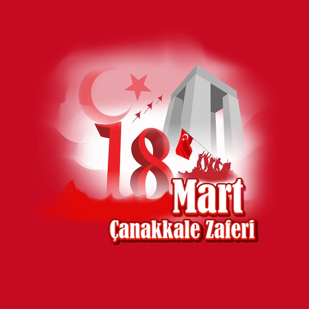 Ilustración vectorial para 18 mart Canakkale Zaferi