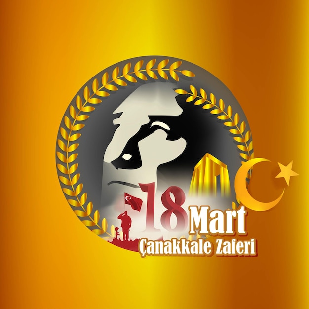 Ilustración vectorial para 18 mart Canakkale Zaferi
