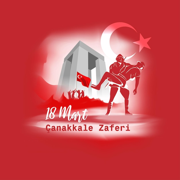Ilustración vectorial para 18 mart Canakkale Zaferi