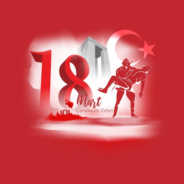 Ilustración vectorial para 18 mart Canakkale Zaferi