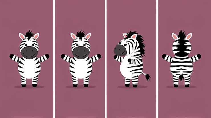 Vector ilustración vectorial 2d para el diseño de personajes de dibujos animados para niños e impresión de pegatinas de cómics