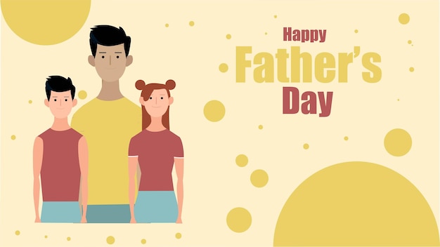 Ilustración vectorial 2D de la tarjeta de felicitación para el Día del Padre