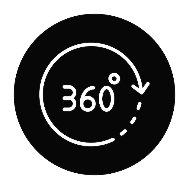 Ilustración vectorial de 360 grados